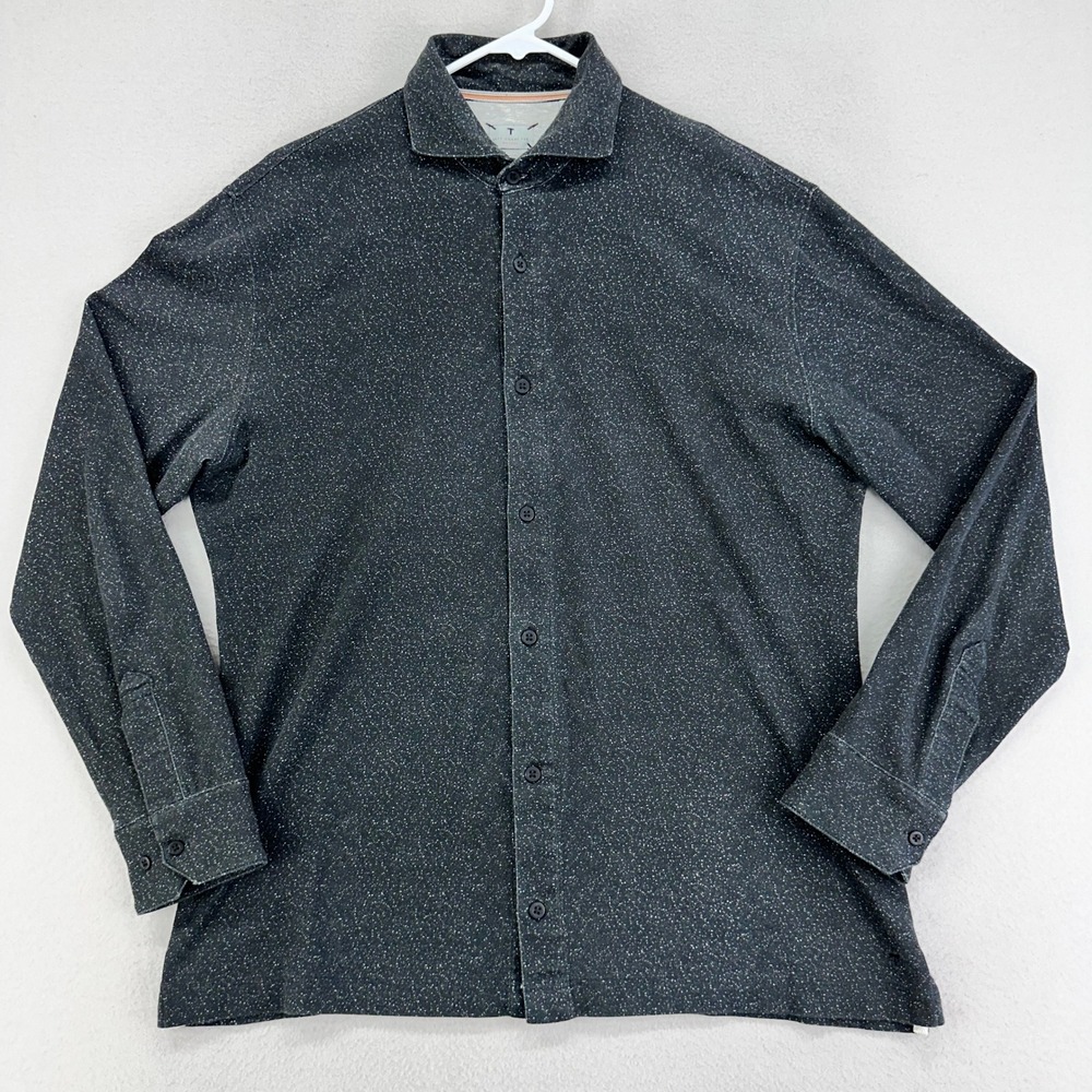Left Coast Tee Shirt Mens Large Charcoal‎ Grey Long Sleeve Cotton Knit Workwear